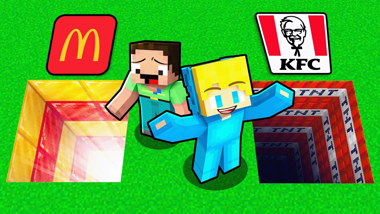 Ukri und Billy: MCDONALDS vs KFC Loch Battle in Minecraft