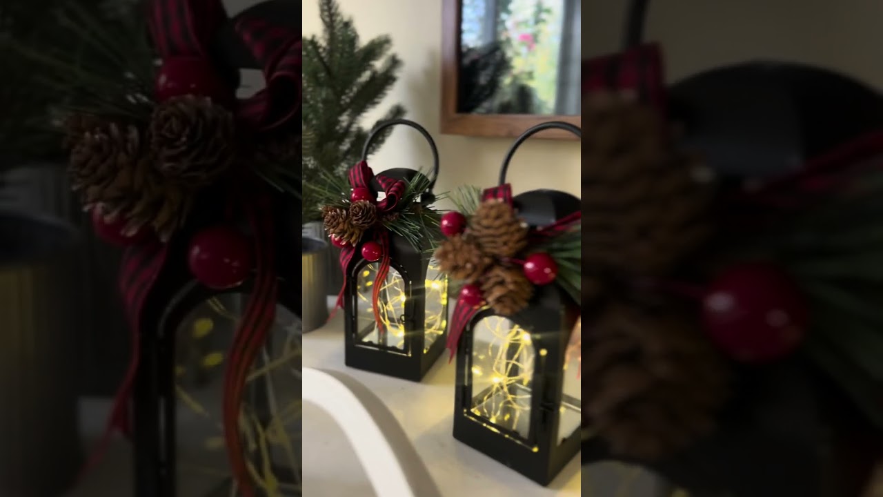Charming fairy light lanterns for cozy holiday vibes! #qvc #christmasdecor