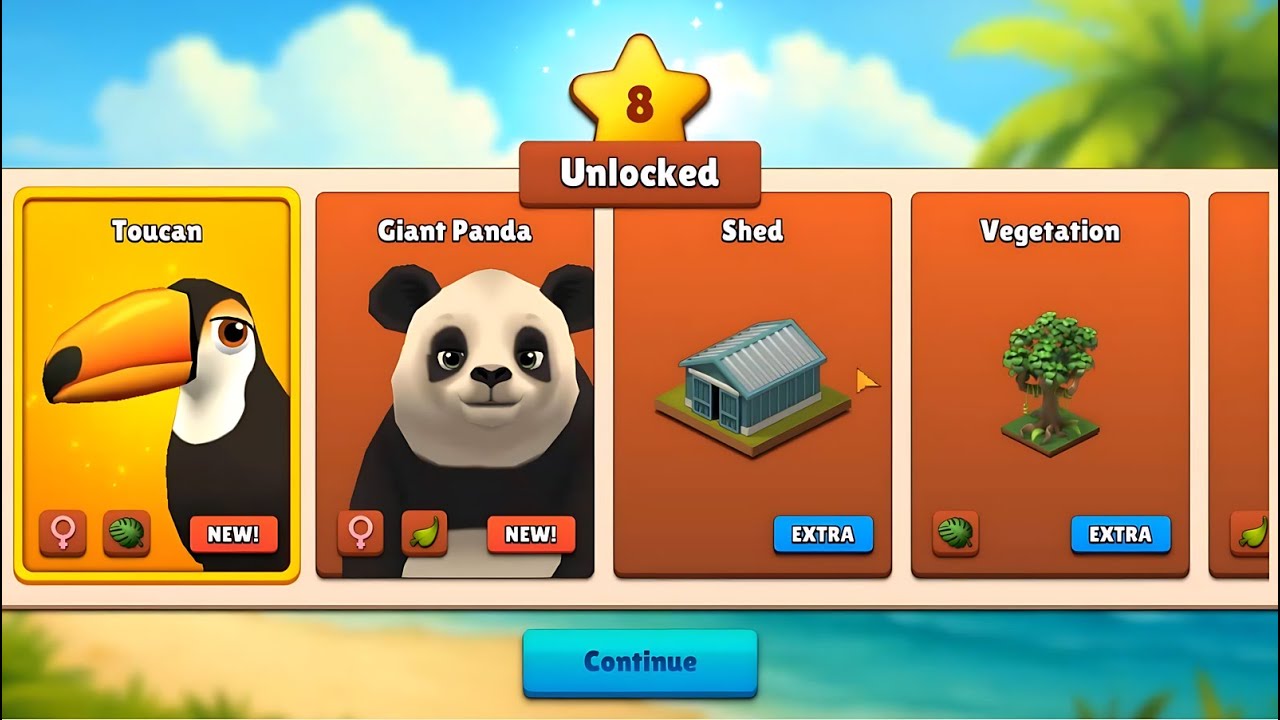 Zoo Island#3–Reached Level 8