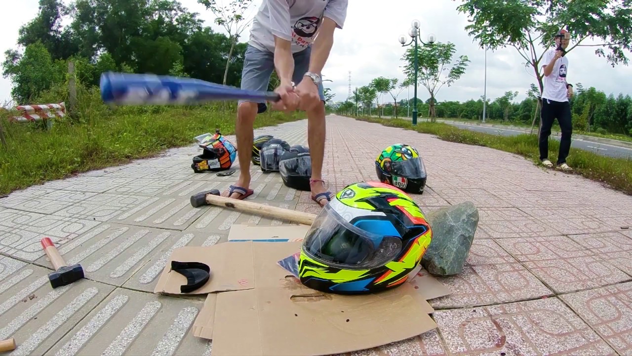 Đập nón, phá hủy tinh tế đập nón Yohe 978 Kakalot | Testing Yohe Helmet