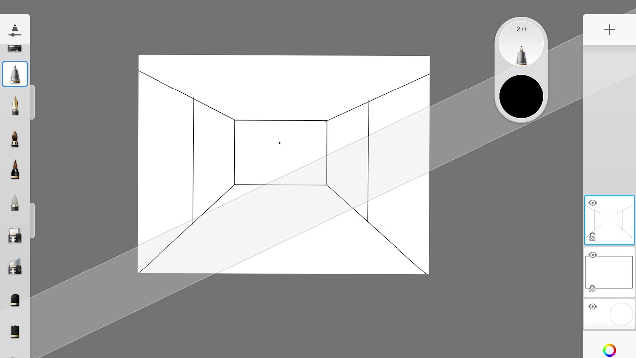 Interior room design in Autodesk Sketchbook