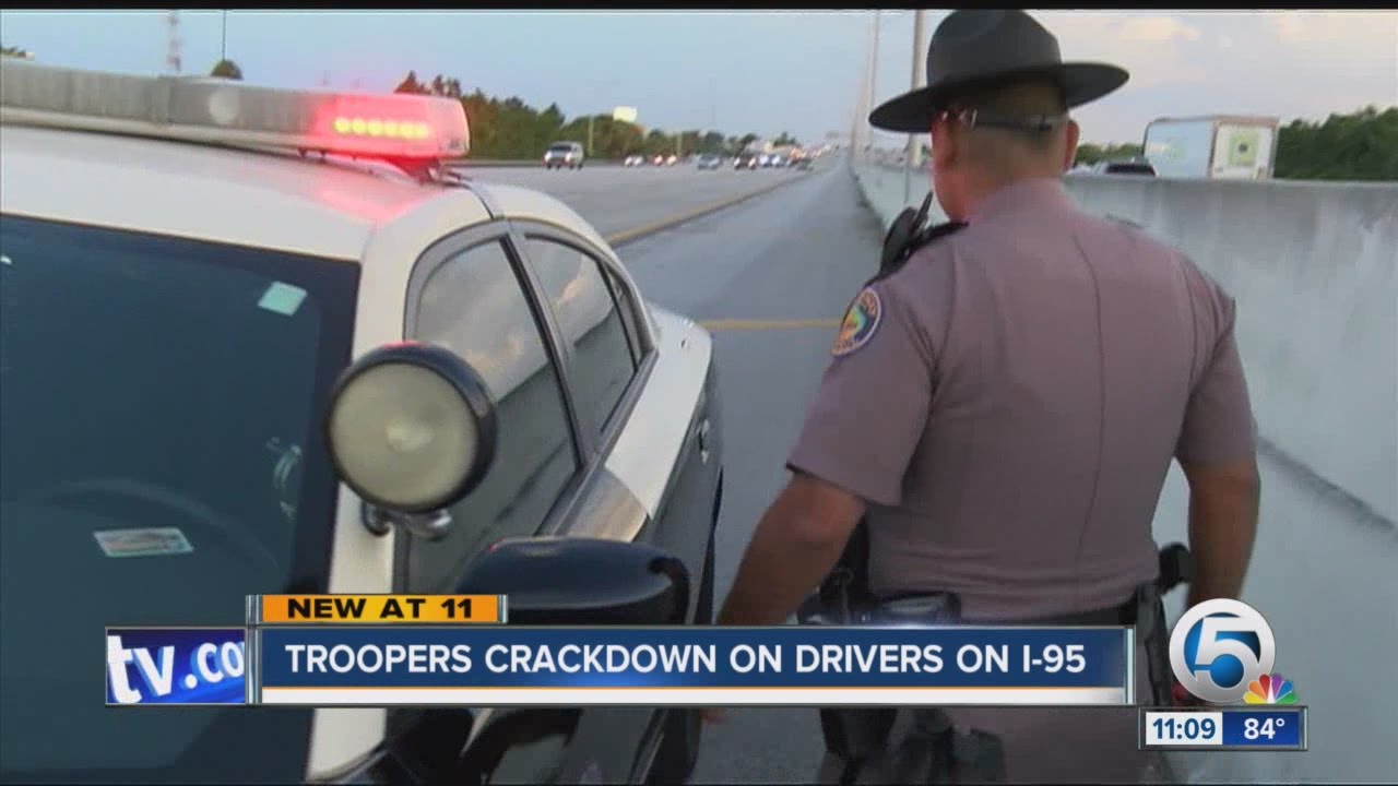 Florida State Troopers cracking down on I-95 drivers