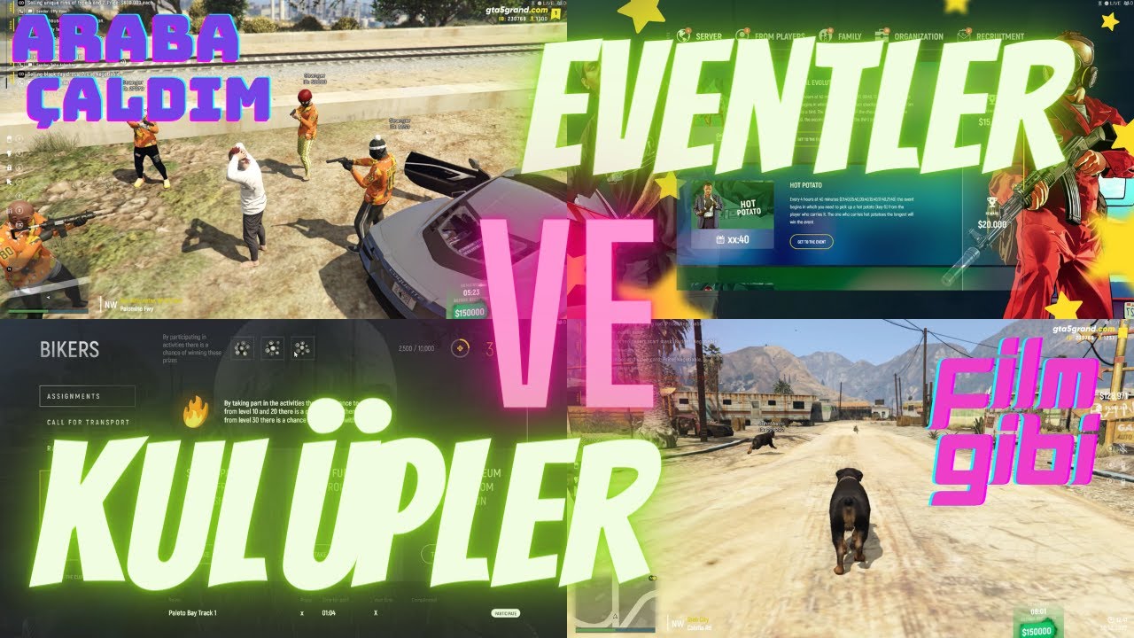 GRAND RP EVENTLER VE KULÜPLER HAKKINDA !! EXTRA OLARAK ARABA ÇALDIM VE SOYULDUM !! NE KADAR VURDUM ?