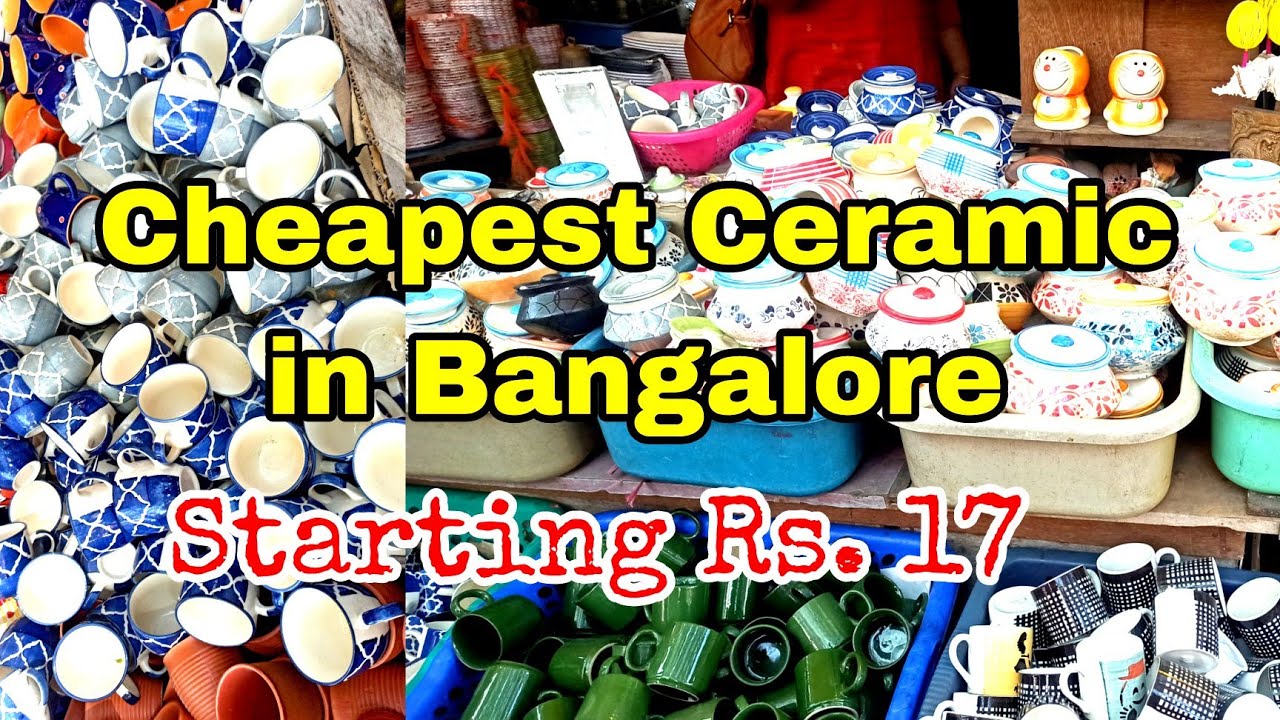 Cheapest Ceramic Products in Bangalore, Jayanagar Street Shopping #bangalore #streetshopping
