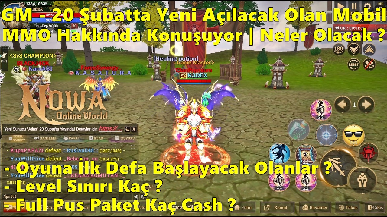GM - 20 Şubatta Yeni Açılacak Olan Mobil MMO Hakkında Konuşuyor | Neler Olacak ? | Nowa Online