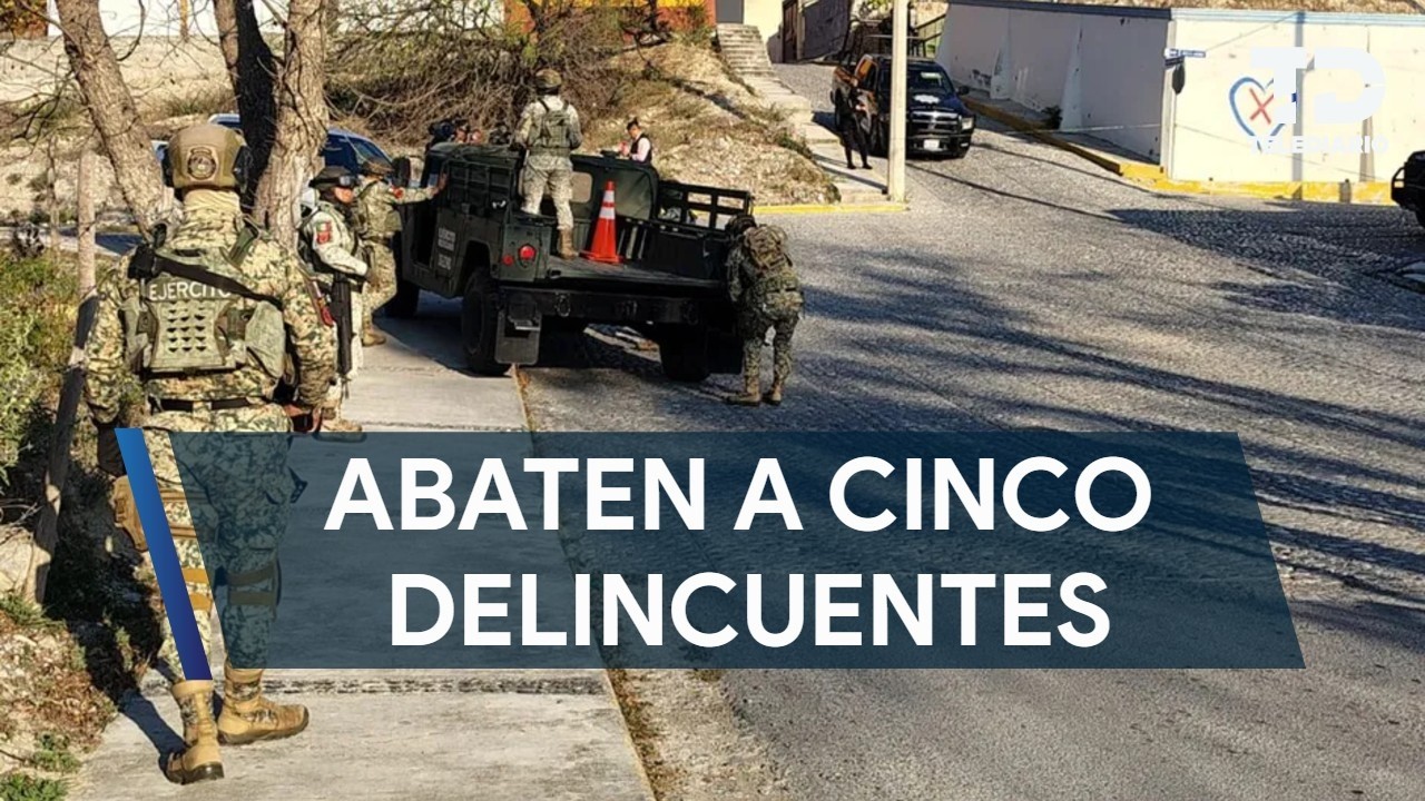 Abaten a cinco delincuentes tras enfrentamiento en Rayones, NL