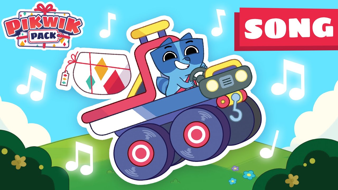 Wheels on the Bus | Wheels on Axel's Truck 🎁✨  Pikwik Pack Song for Kids