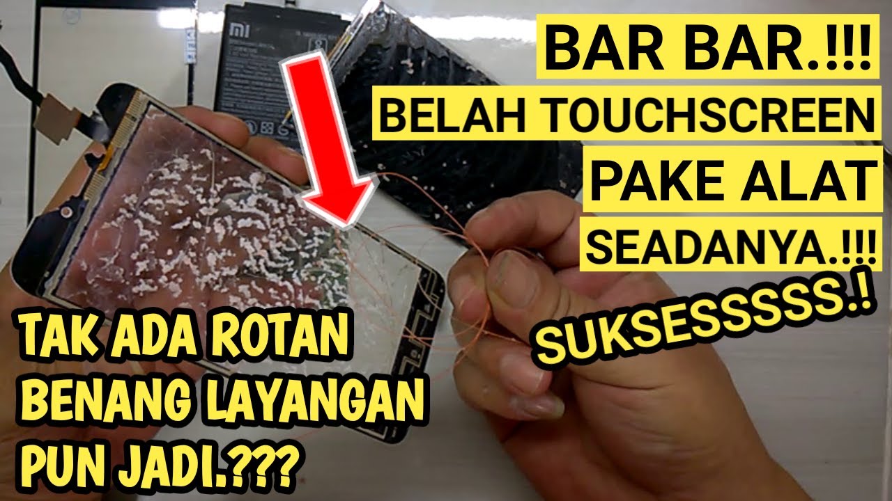CARA MEMISAHKAN LCD TOUCHSCREEN HANYA DENGAN BLOWER DAN BENANG || JKS opreker handphone