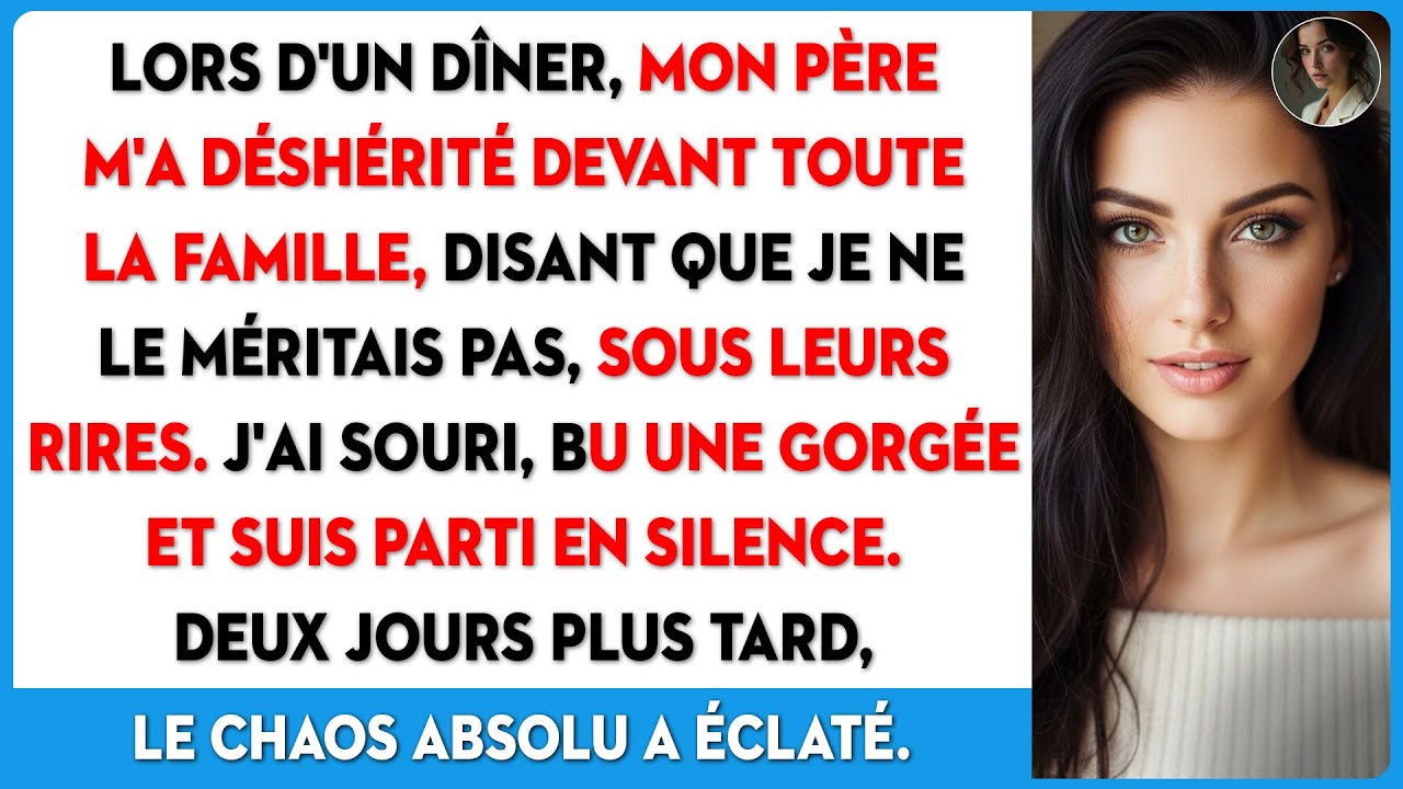 Ma famille m'a invité à un dîner pour m'humilier et annoncer mon exclusion de l'héritage.