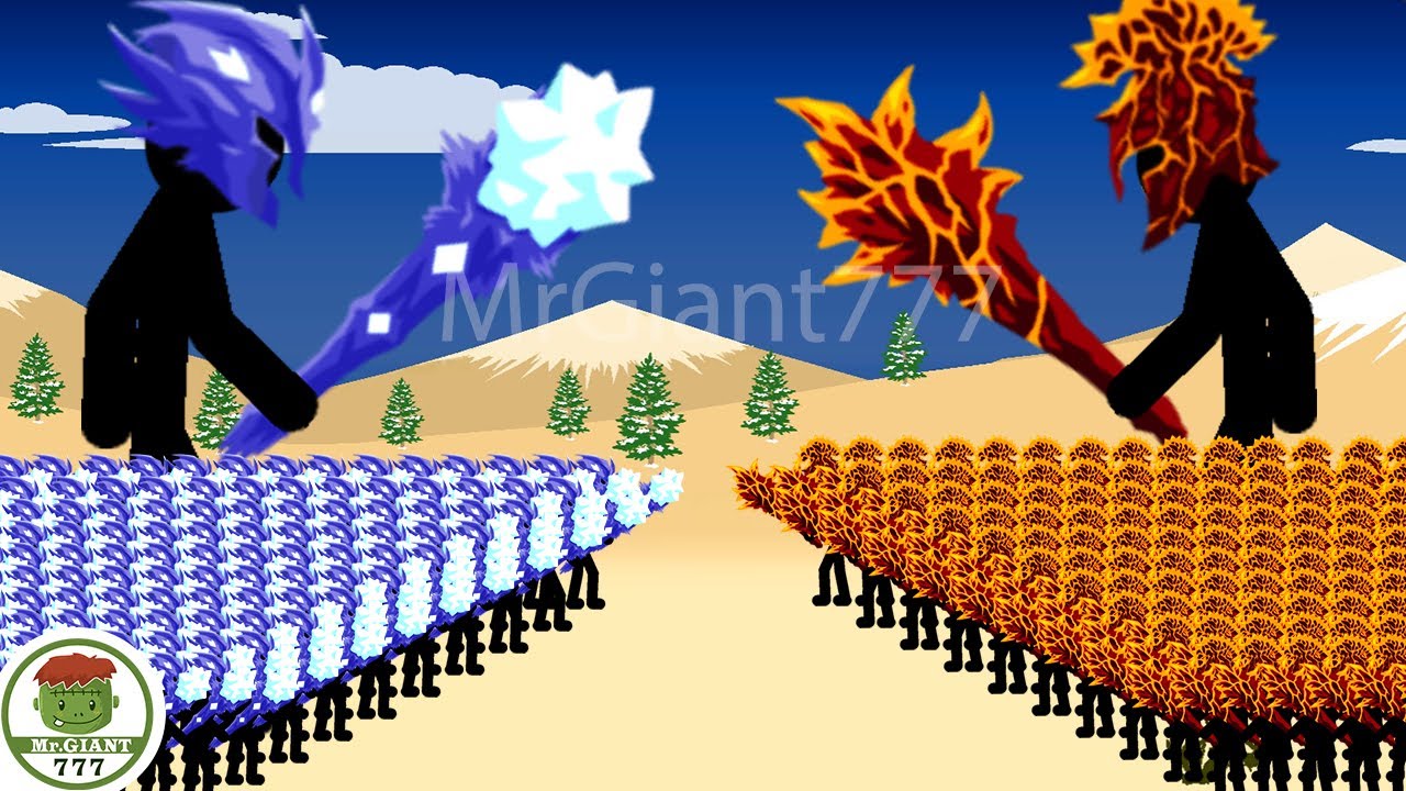 EPIC ARMY ICE CLUBMAN VS x9999 EPIC CLUBWRATH LAVA, FINAL BOSS | Stick War Legacy Mod | MrGiant777