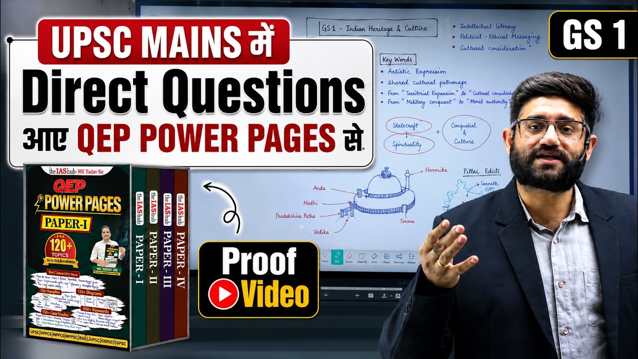 UPSC Mains में Direct Hit! 🎯 QEP Power Pages से Questions का Proof🔥Must Watch Video #GS1