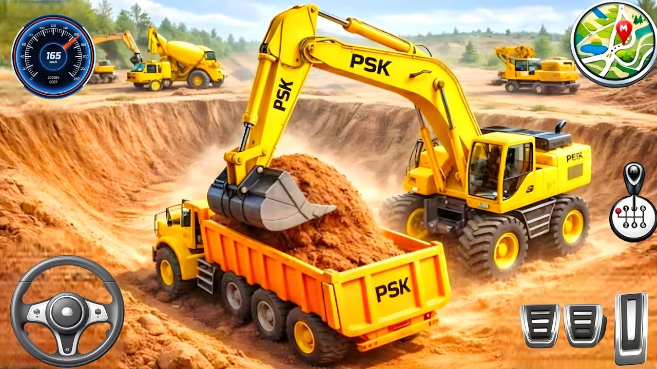 🚨City Road Builder Construction 3D Game 🚧 JCB Simulator Driving Game 🎮 Android Gameplay 