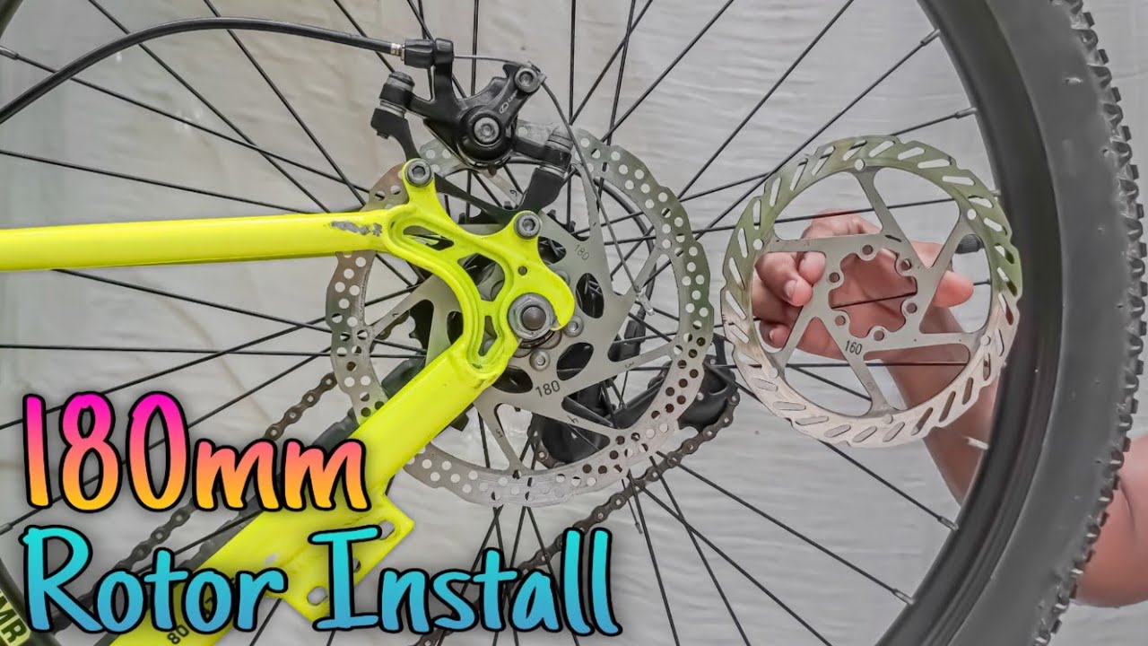 How To Install 180mm Disc Break | Upgrade MTB Rotors 160mm To 180mm | #mtb #bicycle @about_MTB