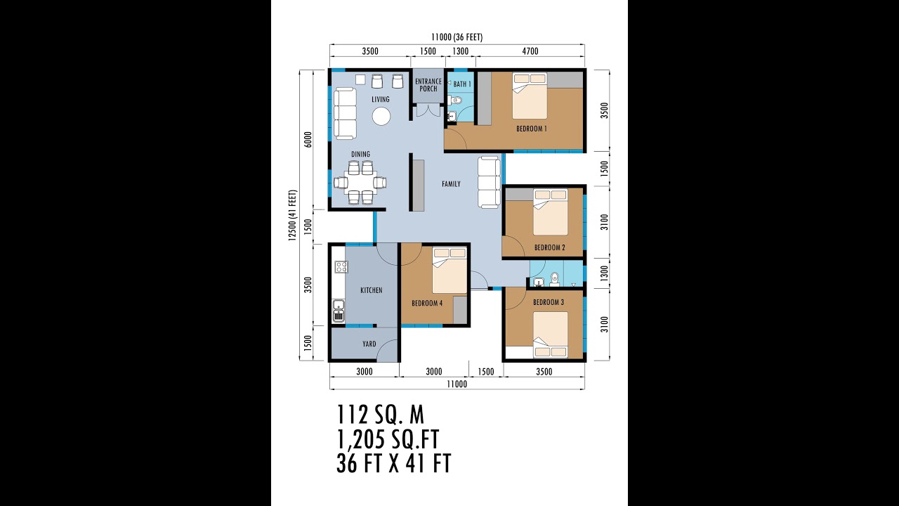4 Bedroom House Design Idea