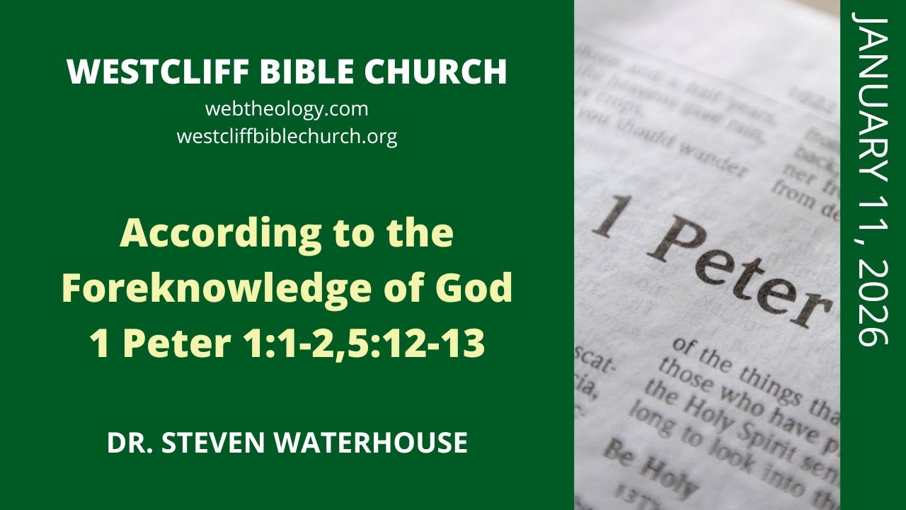 1 Peter 1:1-2, 5:12-13  According to the Foreknowledge of God  1/11/2026