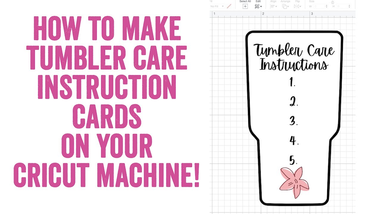How to Make Tumbler Care Instruction Cards Using Your Cricut Machine!