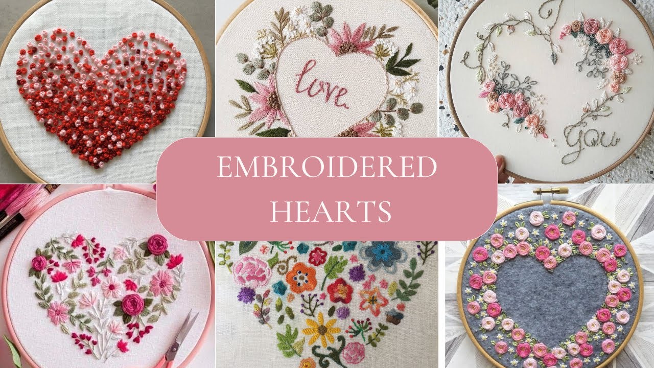 Stitched with Love: Heart Embroidery Collection! #creativestitching #heartcrafts