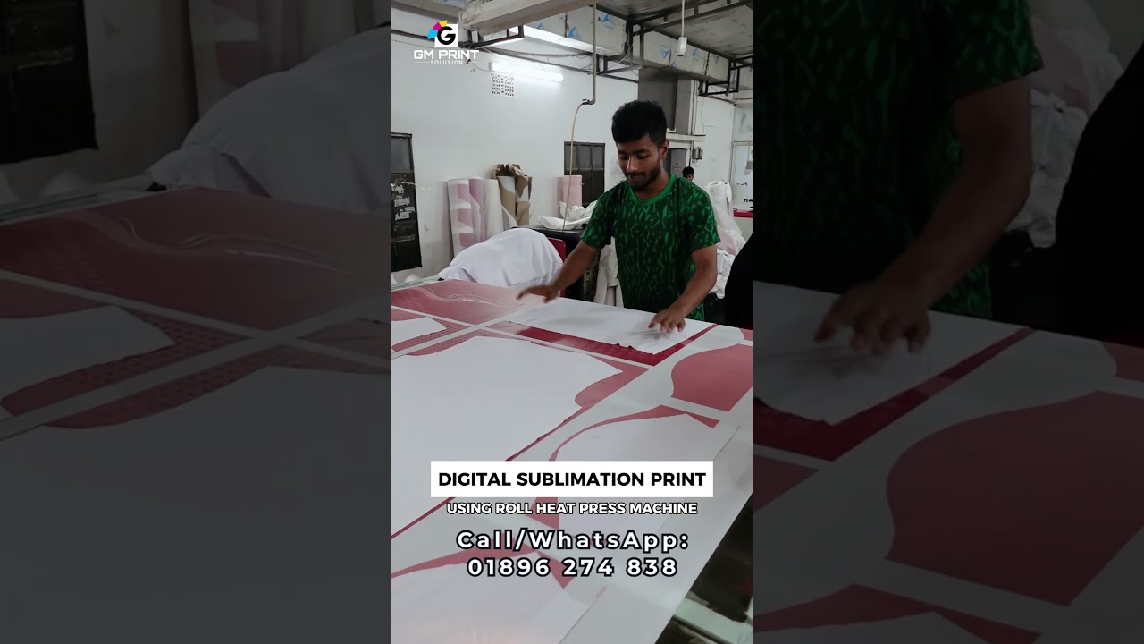 Digital Sublimation Printing using Roll Heat Press Machine | GM Print Solution