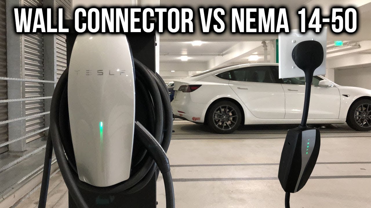 Tesla Model 3 Wall Connector vs. NEMA 14-50