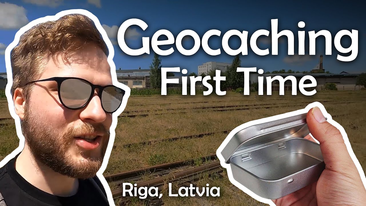 My first time geocaching (finding hidden containers)