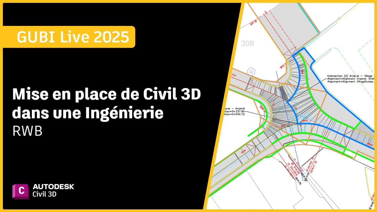 GUBI Live 2025 - Mise en place de Civil 3D dans une Ingénierie