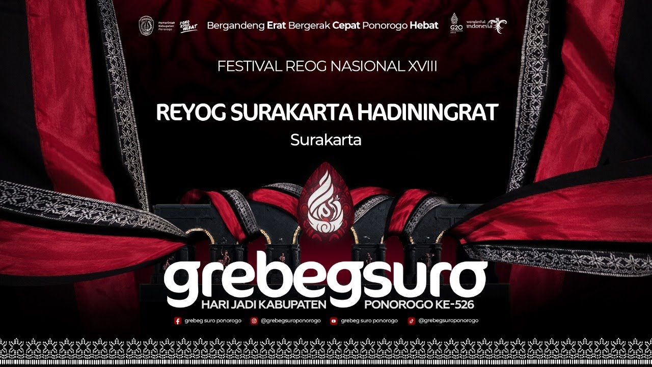 REYOG SURAKARTA HARDININGRAT - SURAKARTA - Festival Nasional Reog Ponorogo XXVII - Grebeg Suro 2022