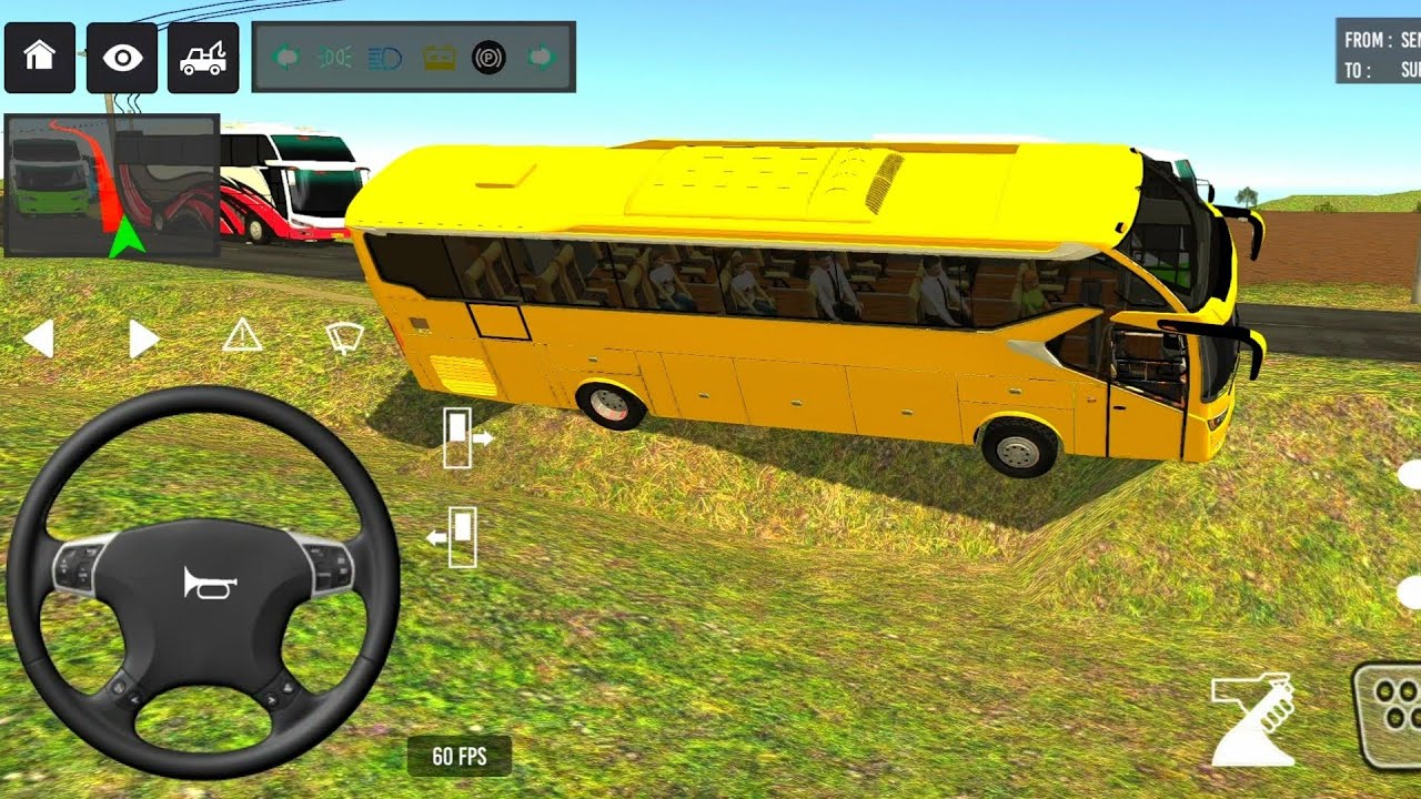 BUS SIMULATOR INDONESIA|| Bus🚌 Driving👮‍♂️ City euro Coach bus Simulator 🔥-Android Gameplay Bus 2024