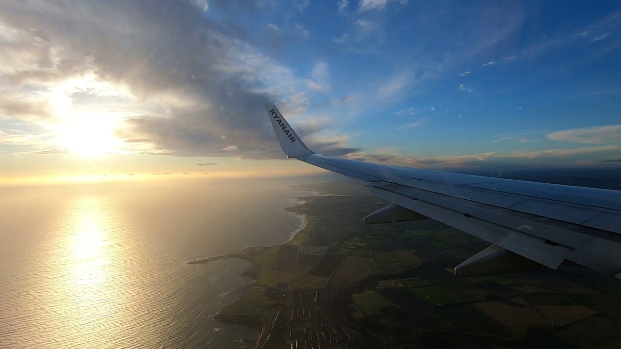 Ryanair Sun Boeing 737-8AS (SP-RKD) Landing at Newcastle Airport