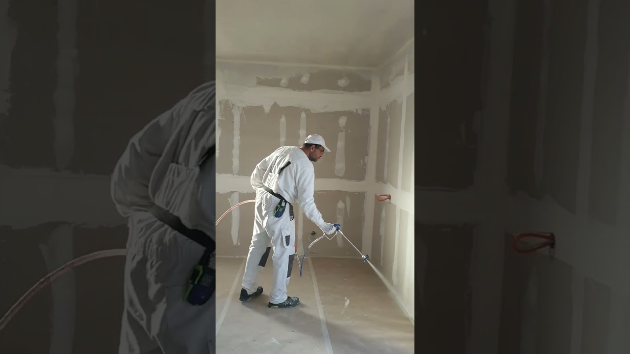 Airless Graco Spachtel, Schleifen und Streichen.