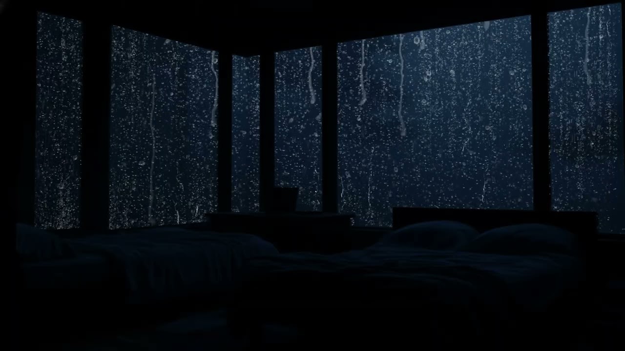 Gentle Rain Sounds in the Silent Night |The Ideal Natural Solution for Anxiety Relief and Deep Sleep