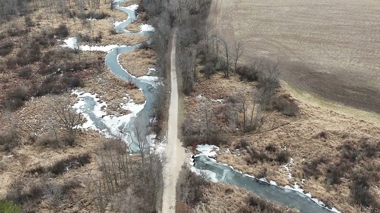 The Wiouwash trail from the trailhead in Hortonville, WI, South to Hillview Rd, 4K. SILENT.
