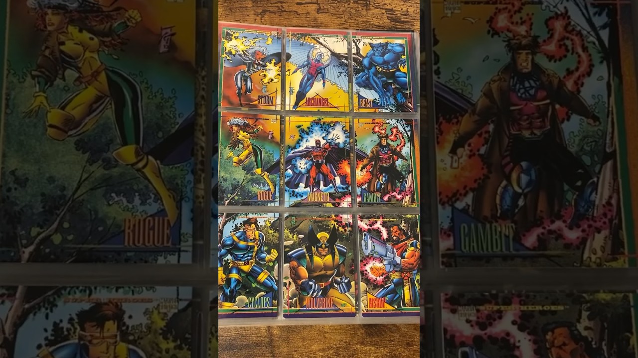 Picked up a binder of 90&rsquo;s comic book cards for $15! Which page is your favorite? #comics #comicbook