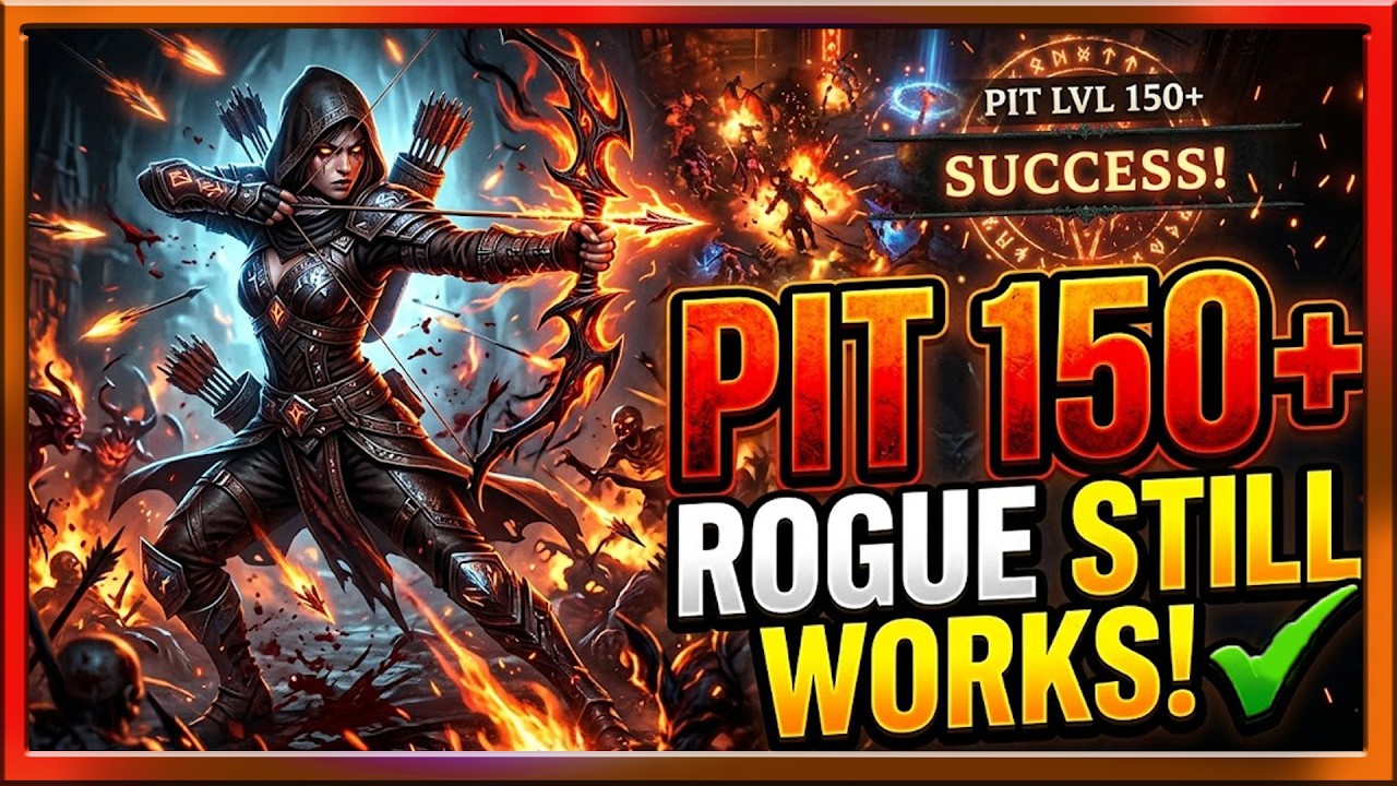 Diablo 4 The Pit 150+ Rogue Build STILL works (Season 13) Diablo 4 Penshot Arrow Storm Rogue