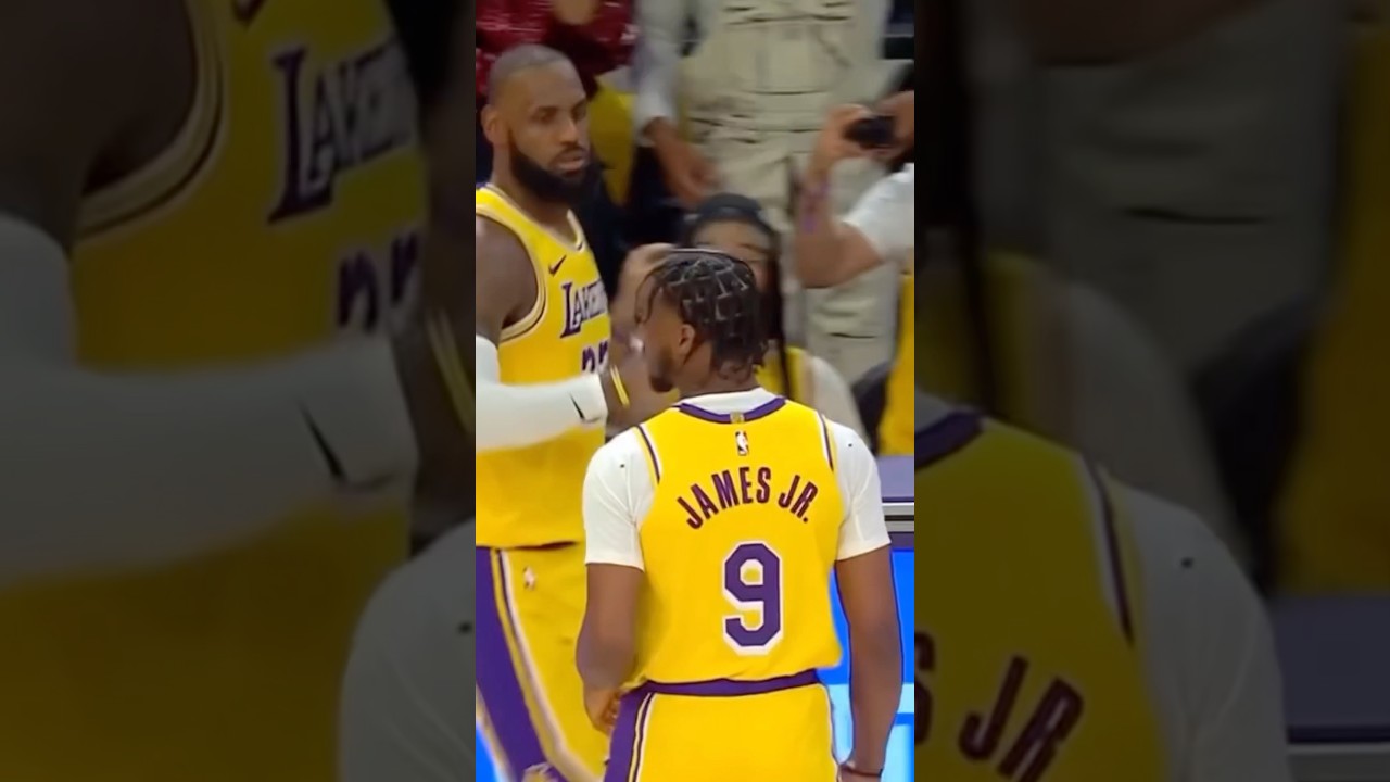 NBA History First Father Son Duo#shorts #bronnyjames #lebronjames #lakers #nba