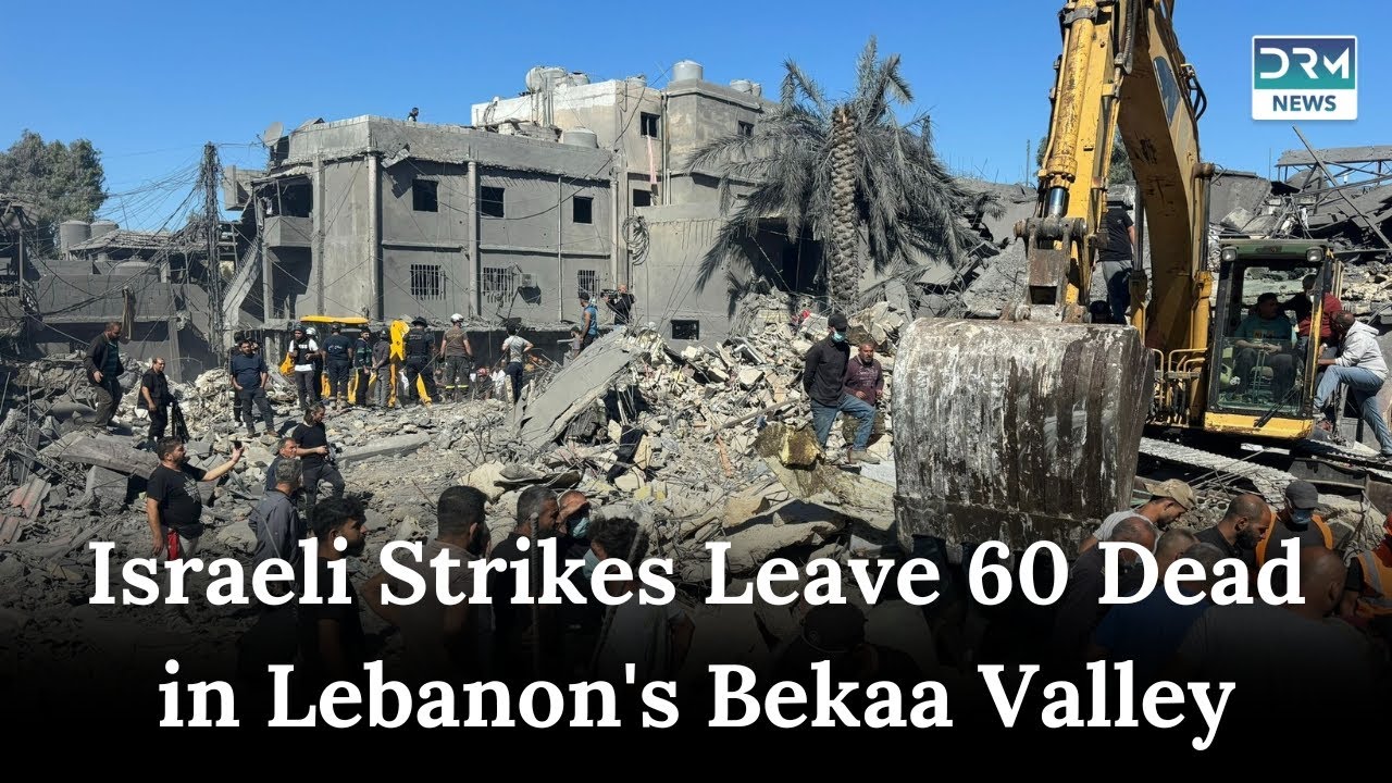 Buildings leveled to the ground in the Bekaa Valley following Israeli strikes | AH1G