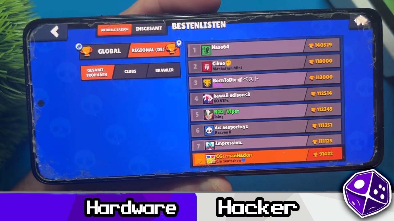 Brawl Stars - Ansicht der regionalen Bestenliste? Die Top 200 Spieler | GermanHardwareHacker