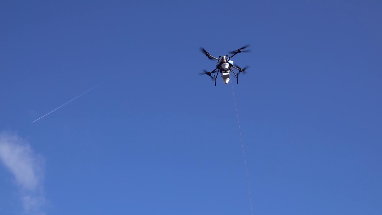 USaS Tether Drone System Drone Height Limit of 450 Feet Video