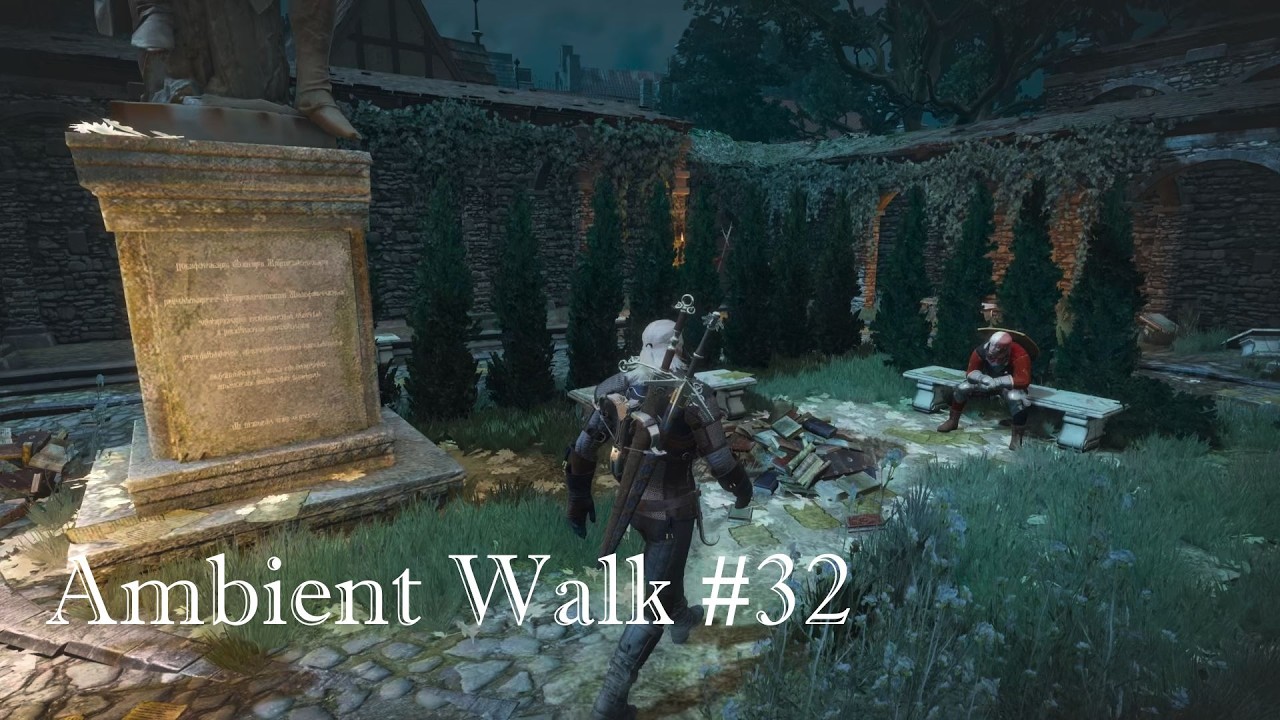 The Witcher 3 Ambient Night Walk in Oxenfurt