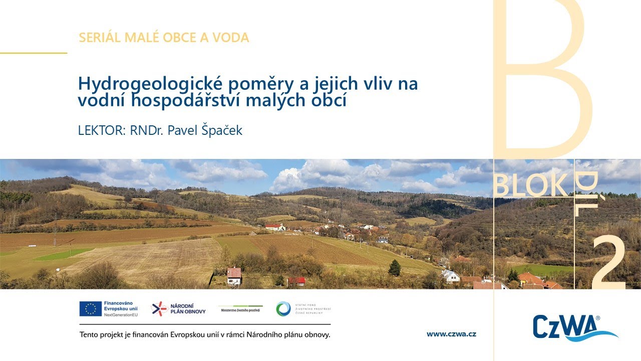 B2 Hydrogeologické poměry a jejich vliv na vodní hospodářství malých obcí