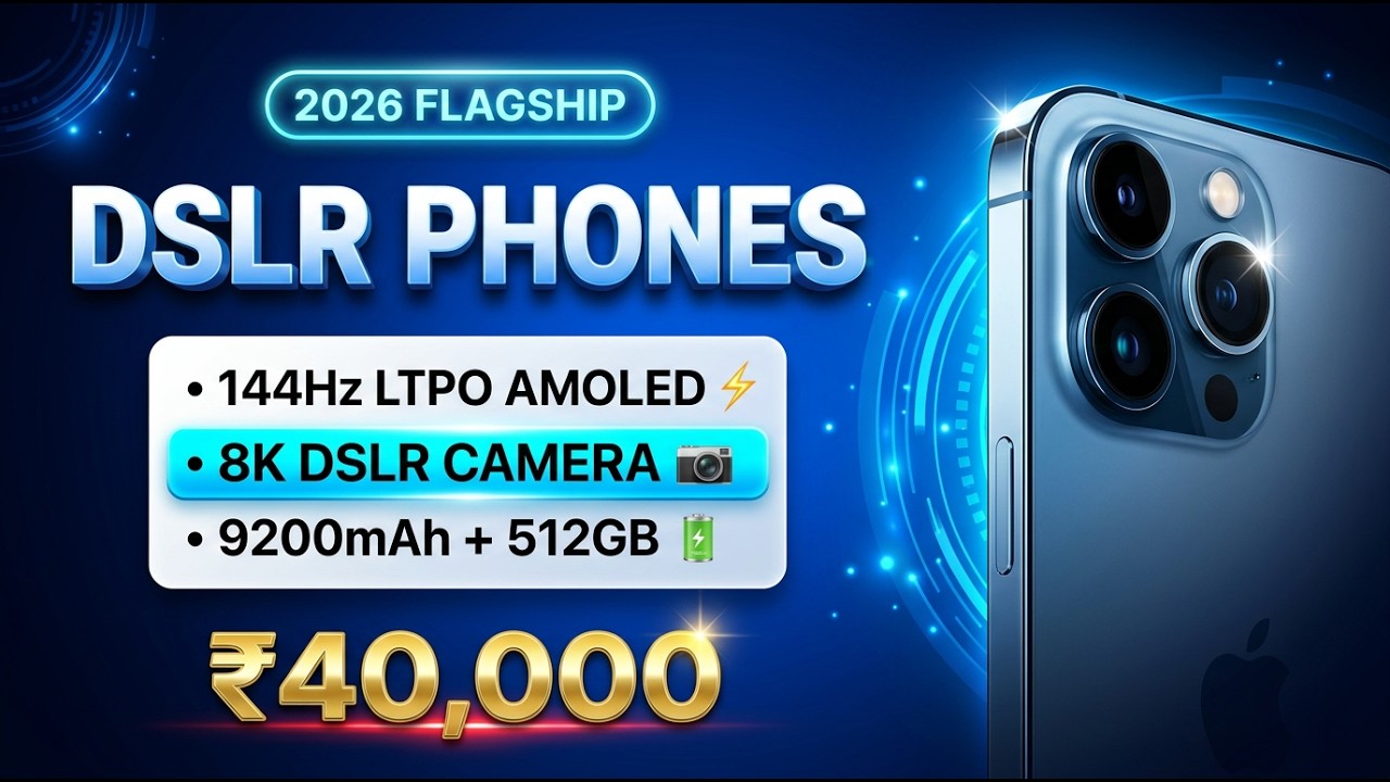 Top 5 Best DSLR Camera Phones Under ₹40,000 📸🔥 144Hz AMOLED + 9200mAh Beast!