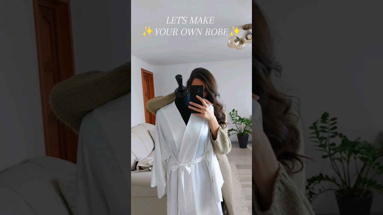 DIY Luxury Robe Tutorial!🧵✨️+PDF Pattern ✂️ #diyfashion #sewingtutorial #easypatterns #sewingpattern