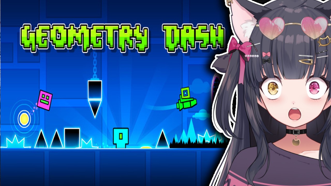 Playing GEOMETRY DASH (for the first time)