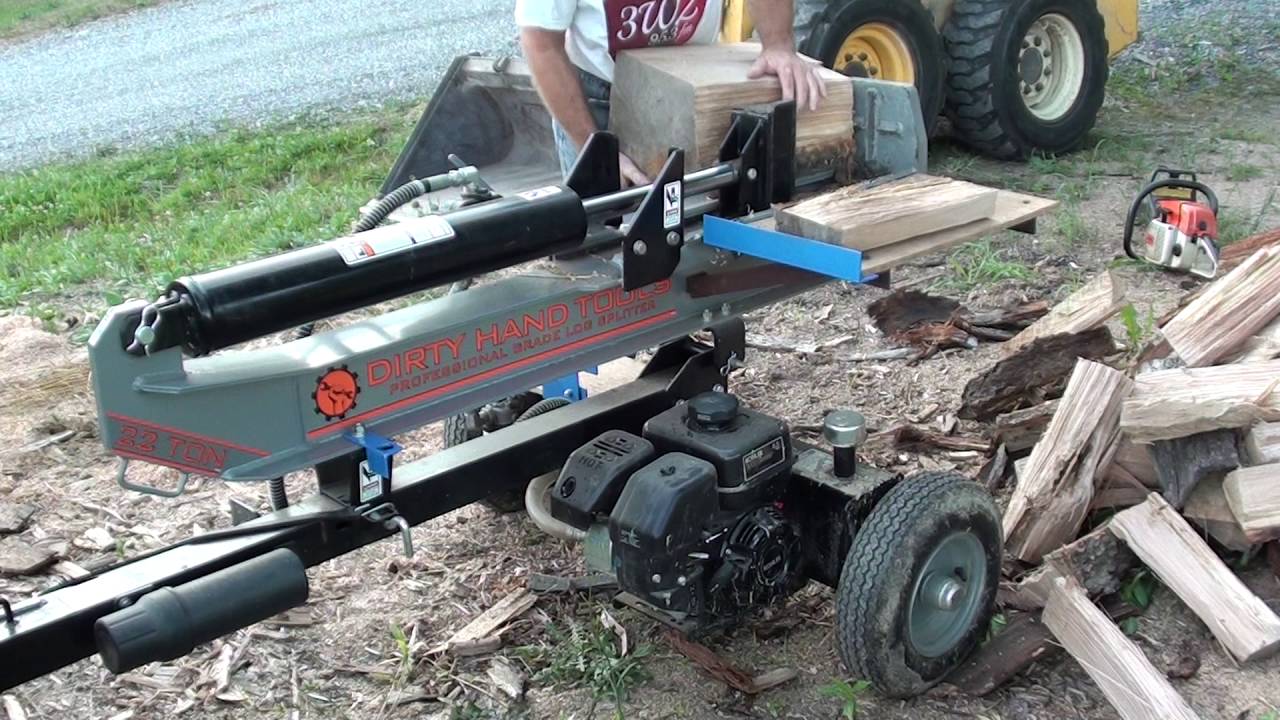 Dirty Hand Tools  woodsplitter 22 Ton Operating