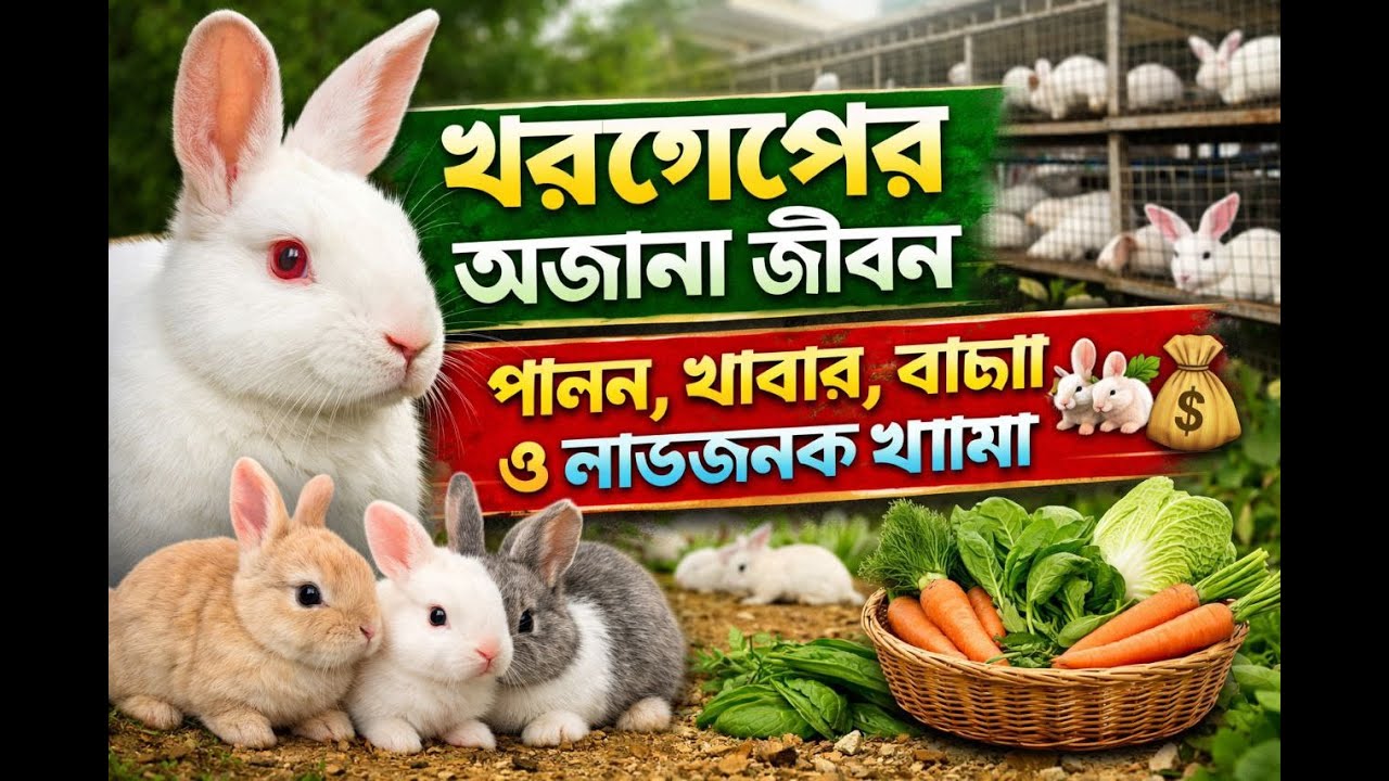 “খরগোশের অজানা জীবন | পালন, খাবার, বাচ্চা ও লাভজনক খামার”