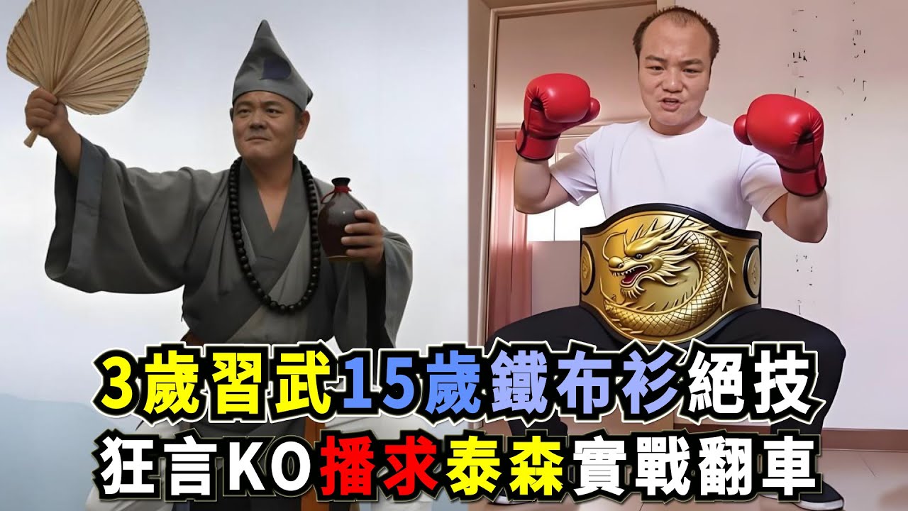 他自稱3歲習武，15歲便練成金鐘罩鐵布衫，自稱能輕松KO拳王泰森和泰拳王播求，結果兩場擂台實戰翻車 | Kung Fu vs Boxing