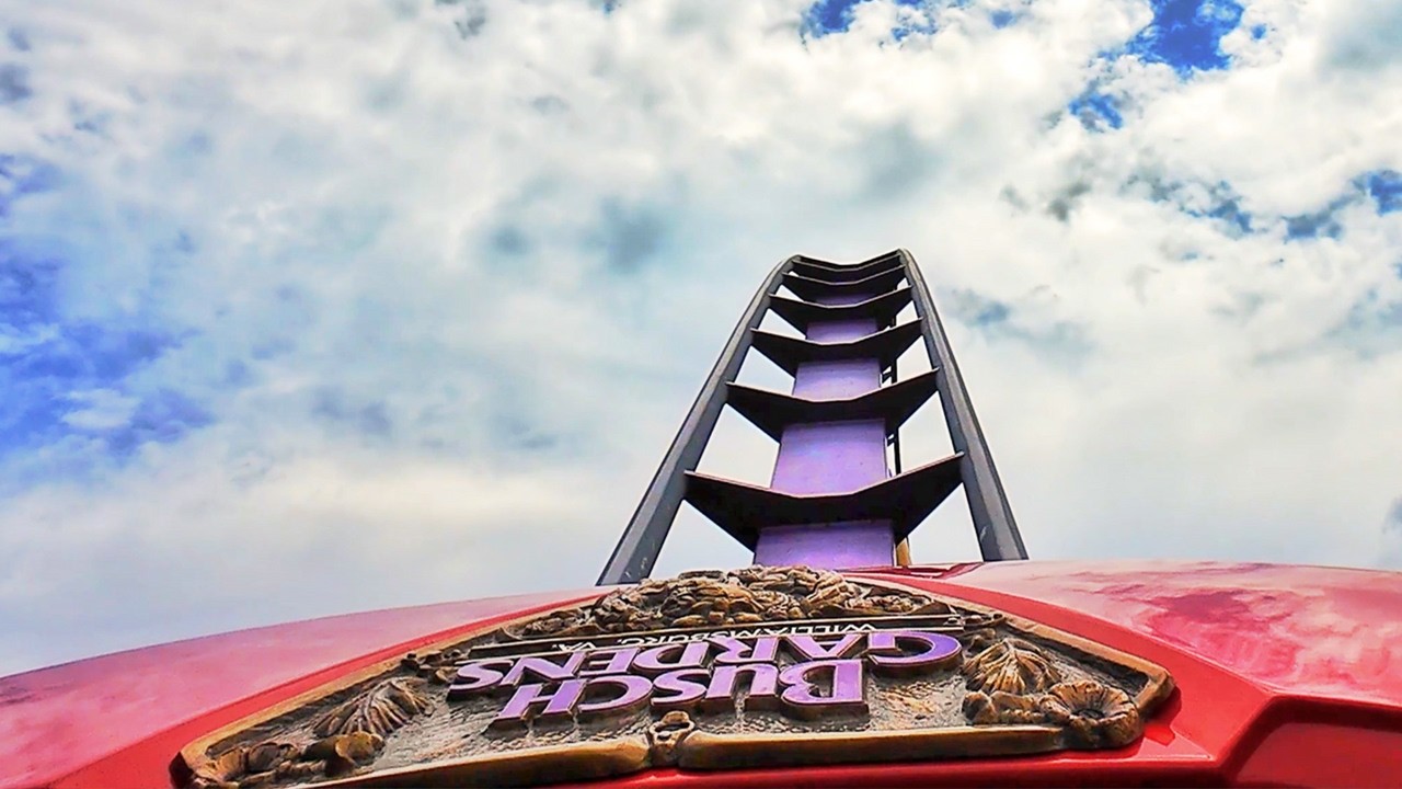 Epic Airtime & 210-Foot Drop! Apollo&rsquo;s Chariot at Busch Gardens Williamsburg - 4K POV
