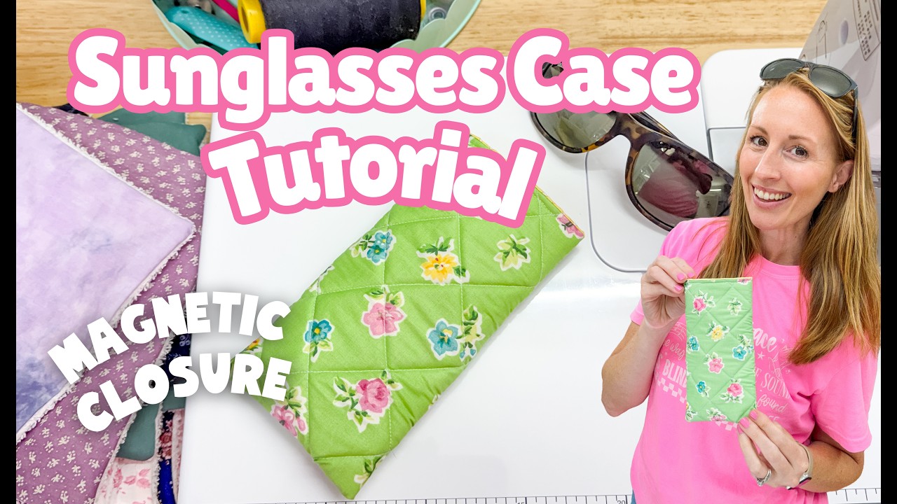 🌸Sewing a Sunglasses Case (Magnetic Closure) ✂️ step by step | beginner friendly