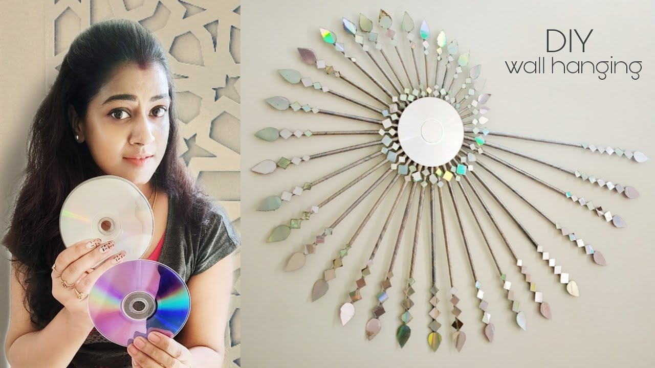 Wall Hanging | Wall Decoration | Cd crafts | Newspaper craft | Best out of waste | craft ideas