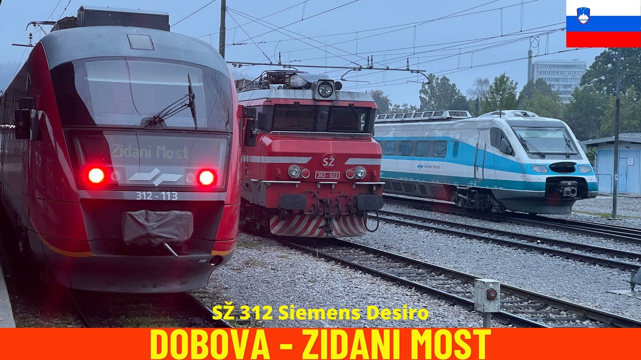 Cab Ride Dobova - Zidani Most (Dobova – Ljubljana Railway, Slovenia) train driver's view 4K