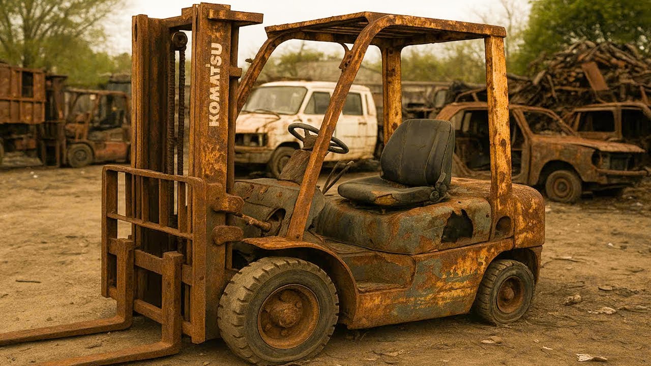 Completely Restored Heavily Damaged KOMATSU Forklift // Reviving a Forgotten Classic Legend